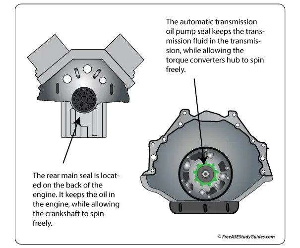 Can a rear main seal leak be easily repaired?