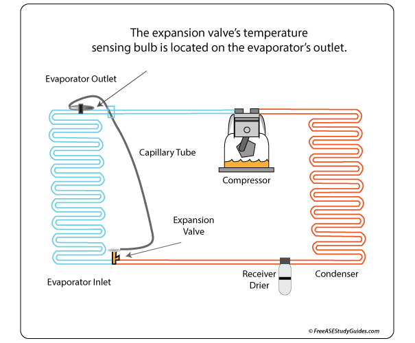 TXV Thermostatic Expansion Valve Location