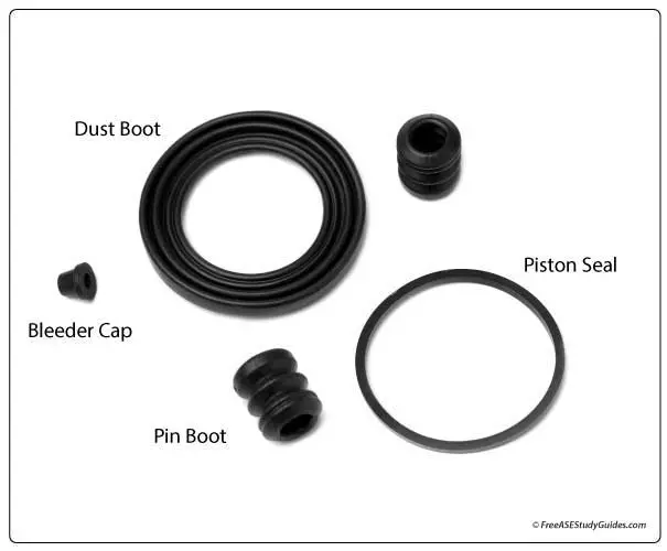 Rubber and plastic brake components.