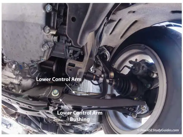 Control arms connect the vehicle's framework to the wheel assembly.