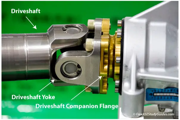 Extension housing and driveshaft.