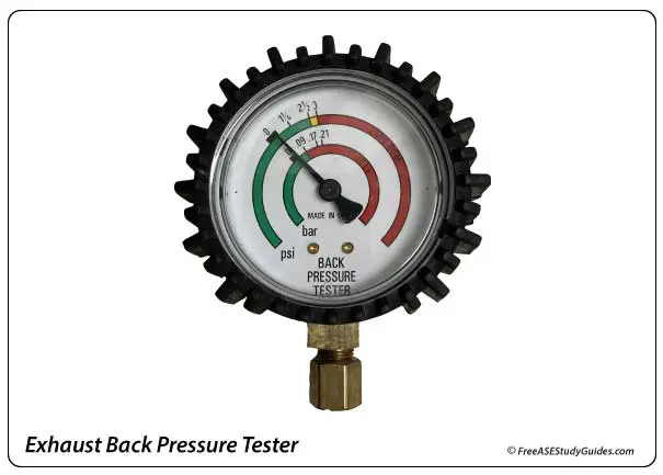 An exhaust back pressure tester gauge.