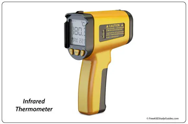 An infrared thermometer.