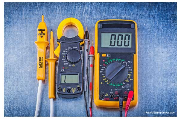 Multimeter reading explanation.