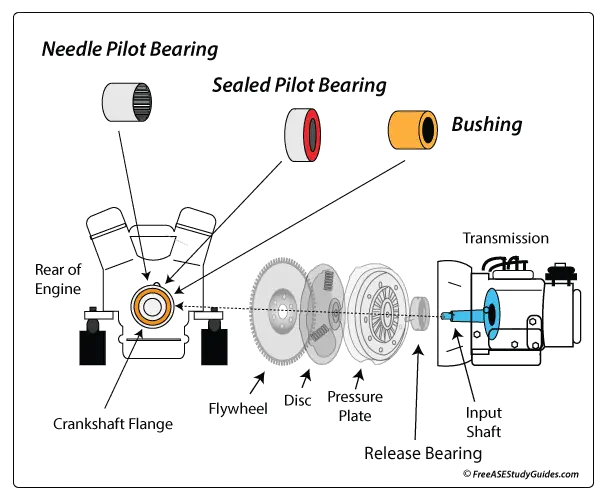 Pilot bearing location.