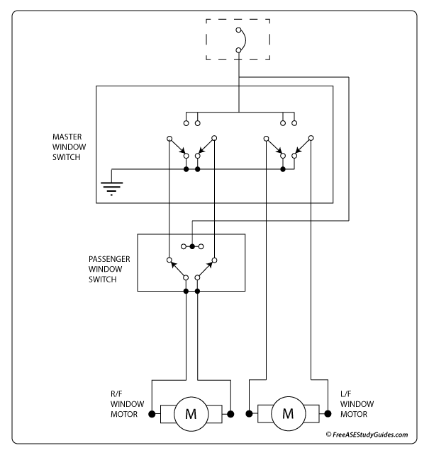 Power window circuit.