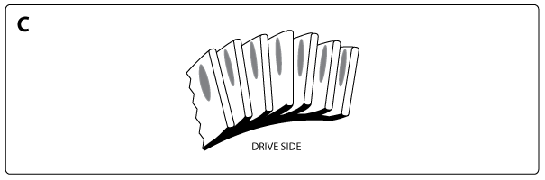 Excessive backlash; ring and pinion tooth contact pattern